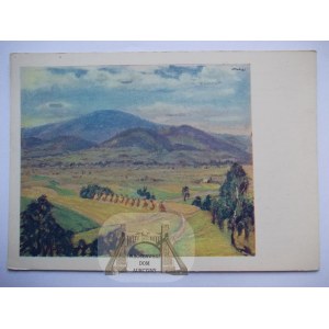 Bystra, Widok na Skrzyczne, malował I. Pinkas, ok. 1930