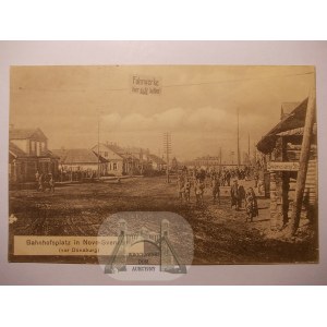 Lithuania, Novosvintsiany, Bahnhofsplatz 1917