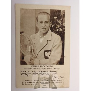 Tenis Ignacy Tłoczyński, mistrz Polski, reklama, ok. 1930