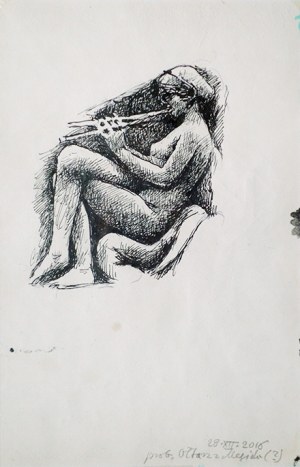 Zbigniew Makowski (1930-2019), BEZ TYTUŁU (rysunek dwustronny), 2013/2016