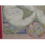 Mapa Świata Planiglobii Terrestris Cum Utroq Hemisphaerio Caelesti GeneralisHomann 1707
