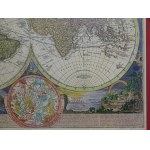 Mapa Świata Planiglobii Terrestris Cum Utroq Hemisphaerio Caelesti GeneralisHomann 1707