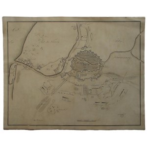 Gdańsk, rękopiśmienny plan oblężenia, 1813