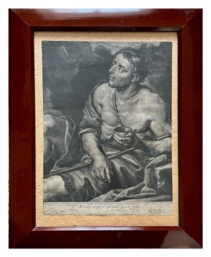 Jan KUPECKY, litografia XIX w, Święty Jan Chrzciciel
