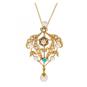 Brooch-pendant with chain, 2nd half of 20th century.