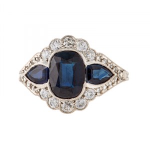Bague, seconde moitié du 20e siècle, type art déco