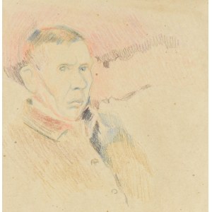 Stanislaw KAMOCKI (1875-1944), Autoportrét na pozadí krajiny, asi 1942