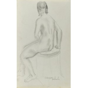 Kasper POCHWALSKI (1899-1971), Nude of a semi-recumbent woman supported on her arm, 1953