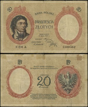 Polska, 20 złotych, 15.07.1924