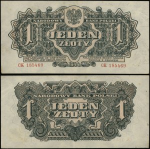 Poland, 1 zloty, 1944