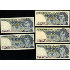 Poland, set: 7 x 1,000 zloty, 1.06.1982