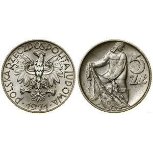 Polsko, 5 zlotých, 1971, Varšava