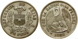 Chile, 1 peso, 1884, Santiago