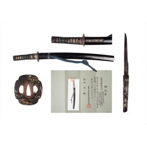 Framing of Japanese wakizashi sword with NBTHK cetificate