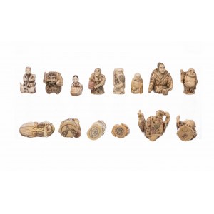 Collection of 19th century ivory netsuke
