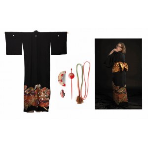 Women's kimono with princess motif