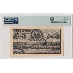 Danzig, 500 million Mark 1923 - creamy print - PMG 58