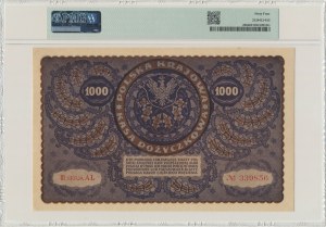 1 000 marek 1919 - III. série AL - PMG 64 - široké číslování