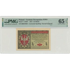 1/2 marki 1916 - Generał - PMG 65 EPQ