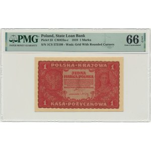 1 známka 1919 - 1. série CS - PMG 66 EPQ