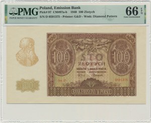 100 zlatých 1940 - D - PMG 66 EPQ