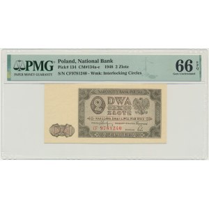 2 oro 1948 - CF - PMG 66 EPQ