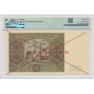 1 000 Or 1947 - SPECIMEN - A 1234567 - PMG 64