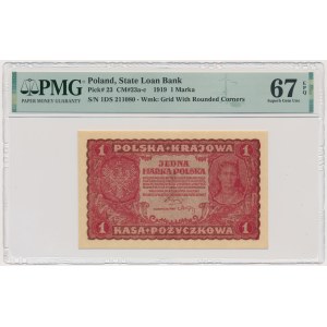 1 známka 1919 - 1. séria DS - PMG 67 EPQ