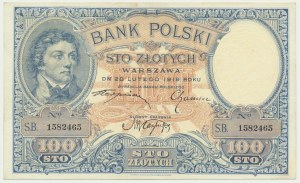 100 złotych 1919 - S.B - ŁADNY