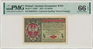 1/2 marki 1916 - Generał - PMG 66 EPQ