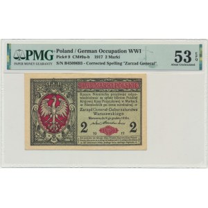 2 známky 1916 - Obecné - B - PMG 53 EPQ