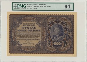 1 000 mariek 1919 - III. séria AX - PMG 64