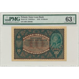 10 Mark 1919 - II Serie BN - PMG 63 NET