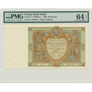 50 złotych 1929 - Ser.DL. - PMG 64 EPQ