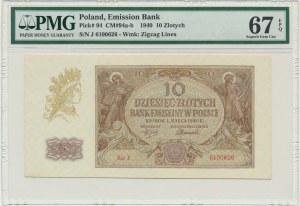 10 złotych 1940 - J - PMG 67 EPQ