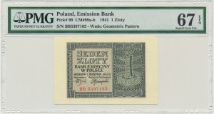 1 złoty 1941 - BB - PMG 67 EPQ