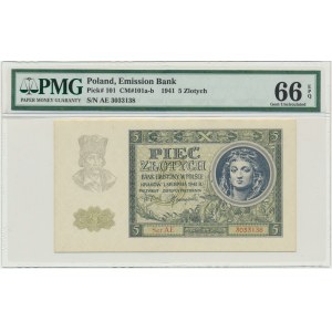 5 zlatých 1941 - AE - PMG 66 EPQ