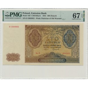 100 Oro 1941 - D - PMG 67 EPQ
