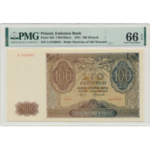 100 zlatých 1941 - A - PMG 66 EPQ