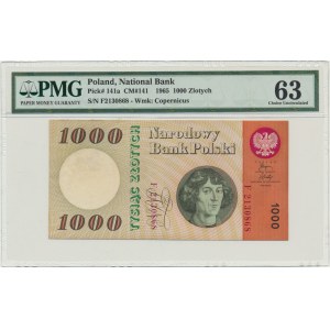 1.000 zlatých 1965 - F - PMG 63 - vzácná série