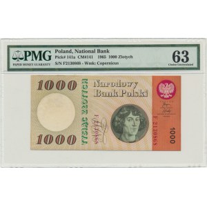 1.000 złotych 1965 - F - PMG 63 - rzadka seria