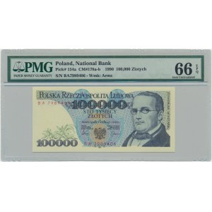 100,000 zl 1990 - BA - PMG 66 EPQ