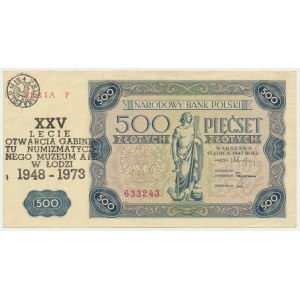 500 zloty 1947 - O - avec surimpression occasionnelle