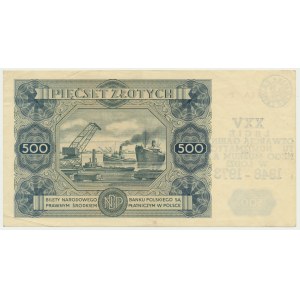 500 złotych 1947 - O - z nadrukiem okolicznościowym