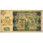 500 złotych 1947 - O - z nadrukiem okolicznościowym