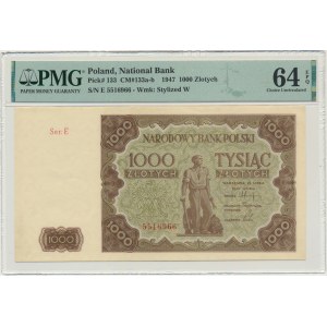 1 000 zlatých 1947 - E - PMG 64 EPQ
