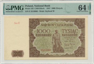 1.000 złotych 1947 - E - PMG 64 EPQ