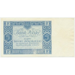 5 oro 1930 - Ser.W - rara varietà a lettera singola