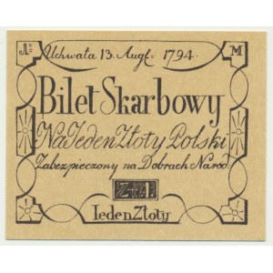 1 zloty 1794 - fac-similé