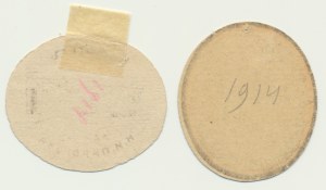 World War I bursar stamps (2 pieces).